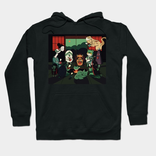 Yokai Tea Party Hoodie by Freeminds